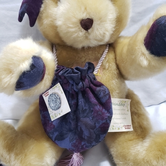 Vintage Cherished Teddies Frienship Teddy Bear Plush 10" Stuffed Animal Posable - Picture 4 of 14